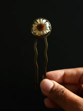 Load image into Gallery viewer, Himalayan Daisy Flower Hair Fork / Juda Pin / Hair Bun Pin
