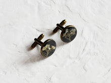 Load image into Gallery viewer, Alyssum Flower Sprig Cufflinks
