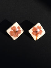 Load image into Gallery viewer, Verbena Flower Double Gem Stud Earrings (925 Silver)
