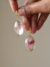 Load image into Gallery viewer, Scarlet Sage Flower Huggie Hoop Earrings
