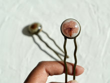 Load image into Gallery viewer, Verbena Flower Hair Fork / Juda Pin / Hair Bun Pin
