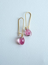 Load image into Gallery viewer, Bougainvillea Petal Kidney Hoop Earrings -5
