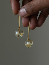 Load image into Gallery viewer, Sarso / Mustard Flower Kidney Hoop Earrings (Clear) -1
