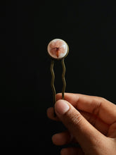 Load image into Gallery viewer, Verbena Flower Hair Fork / Juda Pin / Hair Bun Pin
