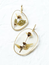 Load image into Gallery viewer, Blackjack (Chirchitta) Flowers Hand-Sculpted Hoop Earrings
