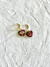 Load image into Gallery viewer, Sarso / Mustard Flower Huggie Earrings (Red) -1
