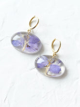 Load image into Gallery viewer, Larkspur Petal Hoop Earrings -3
