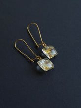 Load image into Gallery viewer, Sarso / Mustard Flower Kidney Hoop Earrings (Clear) -5
