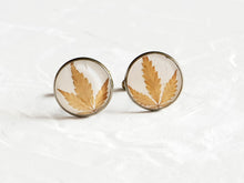 Load image into Gallery viewer, [RARE] Hemp Leaf Cufflinks
