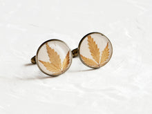 Load image into Gallery viewer, [RARE] Hemp Leaf Cufflinks
