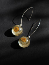 Load image into Gallery viewer, Himalayan Daisy Flower Long Hook Earrings (925 Silver)
