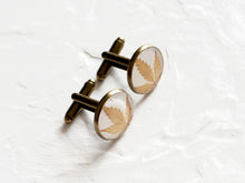 Load image into Gallery viewer, [RARE] Hemp Leaf Cufflinks
