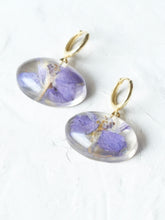 Load image into Gallery viewer, Larkspur Petal Hoop Earrings -3
