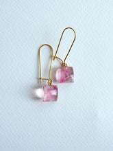 Load image into Gallery viewer, Bougainvillea Petal Kidney Hoop Earrings -7
