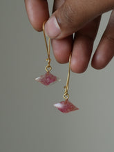 Load image into Gallery viewer, Bougainvillea Petal Kidney Hoop Earrings -1
