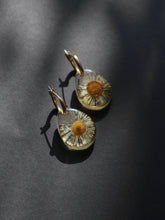 Load image into Gallery viewer, Himalayan Daisy Flower Hoop Earrings
