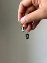 Load image into Gallery viewer, Sarso / Mustard Flower Huggie Earrings (Black) -4
