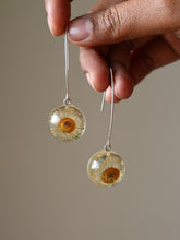 Load image into Gallery viewer, Himalayan Daisy Flower Long Hook Earrings (925 Silver)
