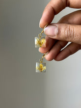Load image into Gallery viewer, Sarso / Mustard Flower Huggie Earrings (Clear) -4
