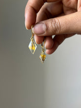Load image into Gallery viewer, Sarso / Mustard Flower Huggie Earrings (Clear) -3
