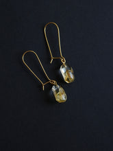 Load image into Gallery viewer, Sarso / Mustard Flower Kidney Hoop Earrings (Clear) -7
