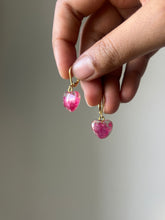 Load image into Gallery viewer, Bougainvillea Petal Huggie Hoop Earrings -1
