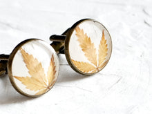 Load image into Gallery viewer, [RARE] Hemp Leaf Cufflinks
