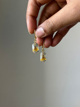 Load image into Gallery viewer, Sarso / Mustard Flower Huggie Earrings (Clear) -5
