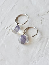 Load image into Gallery viewer, Larkspur Petal Small Hoop Earrings (925 Silver)
