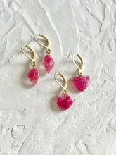 Load image into Gallery viewer, Bougainvillea Petal Huggie Hoop Earrings -1
