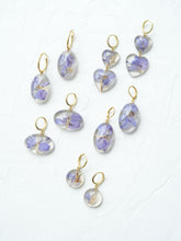 Load image into Gallery viewer, Larkspur Petal Double Gem Hoop Earrings -4

