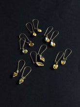 Load image into Gallery viewer, Sarso / Mustard Flower Kidney Hoop Earrings (Clear) -3
