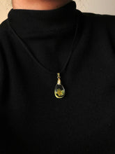 Load image into Gallery viewer, Yellow Mustard / Sarso Flower Suede Cord Pendant
