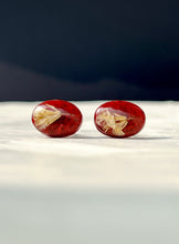 Load image into Gallery viewer, Sarso / Mustard Flower Stud Earrings (Red) -3
