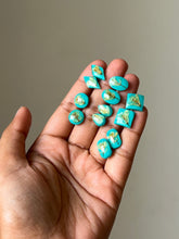 Load image into Gallery viewer, Sarso / Mustard Flower Stud Earrings (Turquoise) -3
