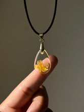 Load image into Gallery viewer, Yellow Mustard / Sarso Flower Suede Cord Pendant
