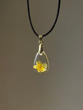 Load image into Gallery viewer, Yellow Mustard / Sarso Flower Suede Cord Pendant
