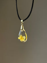 Load image into Gallery viewer, Yellow Mustard / Sarso Flower Suede Cord Pendant
