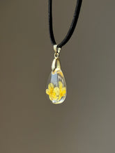 Load image into Gallery viewer, Yellow Mustard / Sarso Flower Suede Cord Pendant
