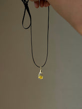 Load image into Gallery viewer, Yellow Mustard / Sarso Flower Suede Cord Pendant
