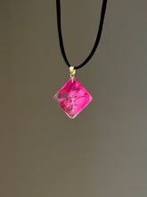 Load image into Gallery viewer, Bougainvillea Flower Suede Cord Pendant
