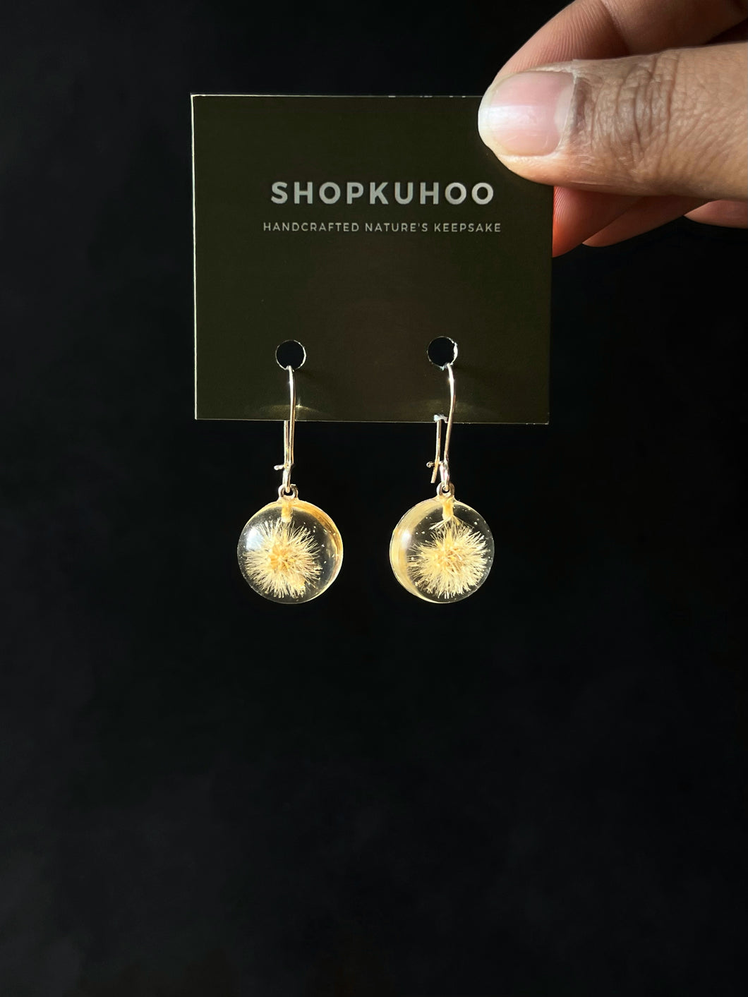 925 Baby Dandelion Earrings -4