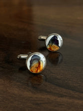 Load image into Gallery viewer, Blue Pea (Aparajita) Petal Cufflinks
