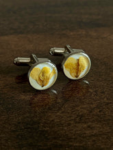 Load image into Gallery viewer, Mustard (Sarso) Flower Cufflinks
