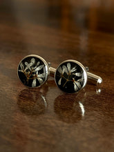 Load image into Gallery viewer, White Flower Cufflinks
