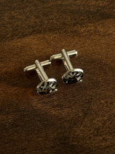 Load image into Gallery viewer, White Flower Cufflinks
