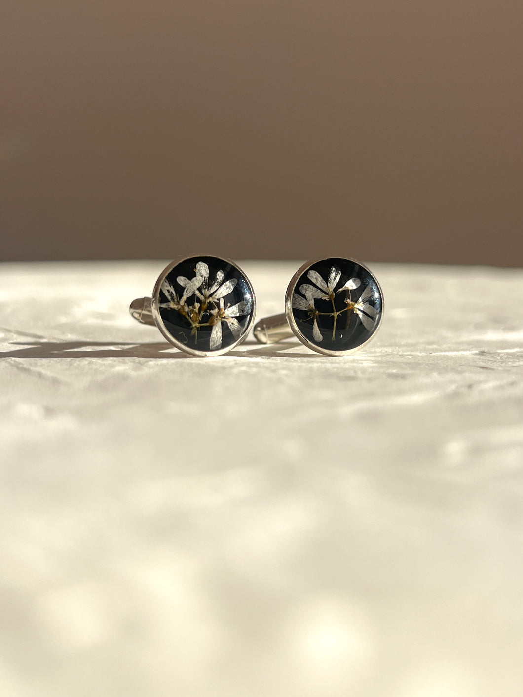 White Flower Cufflinks