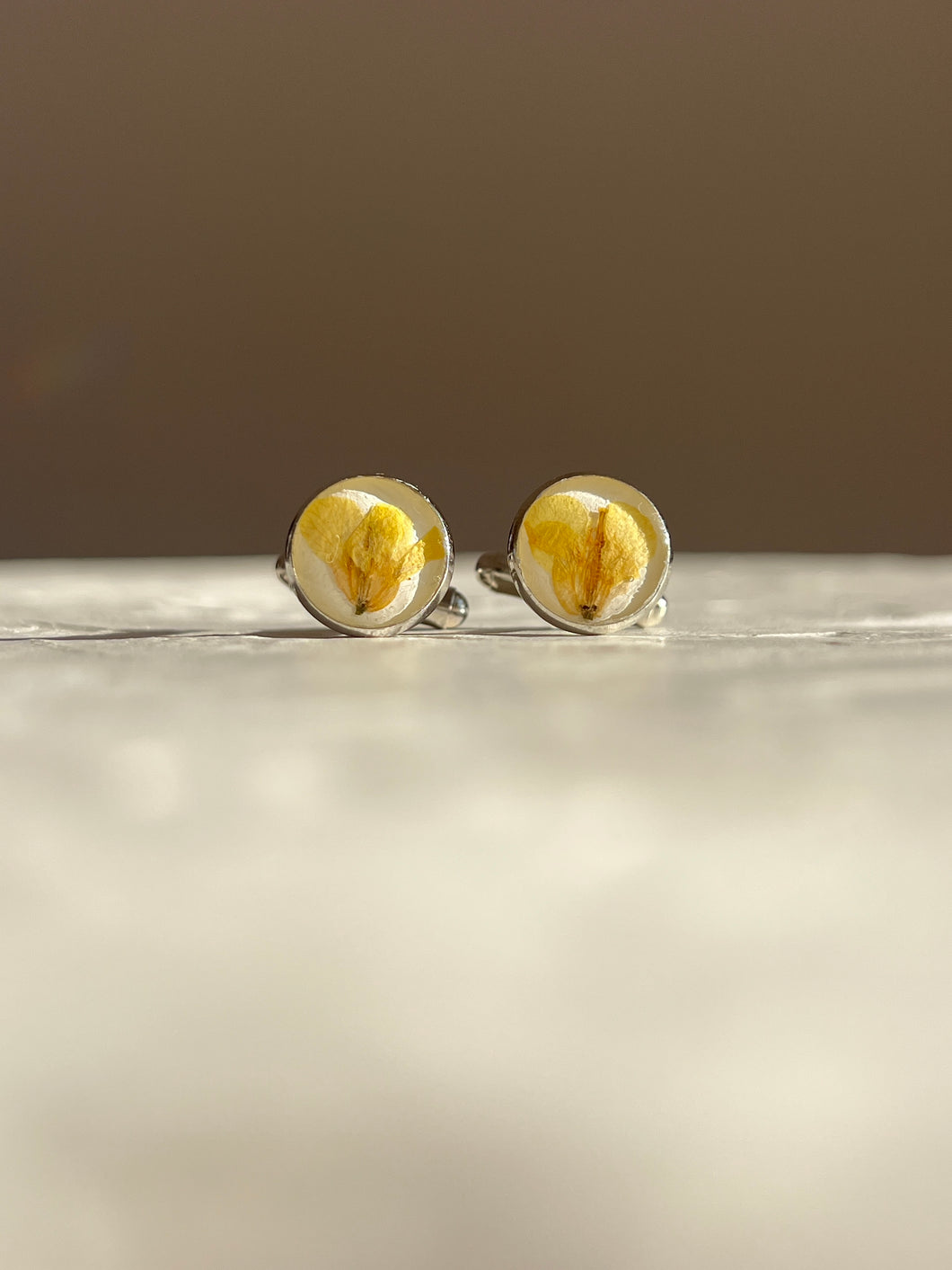 Mustard (Sarso) Flower Cufflinks