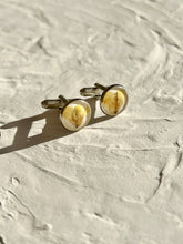 Load image into Gallery viewer, Mustard (Sarso) Flower Cufflinks
