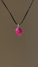 Load and play video in Gallery viewer, Bougainvillea Flower Suede Cord Pendant
